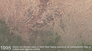 Desertification in the Sahel, Africa (1985-2020)