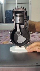 3d printed two stroke internal combustion engine full working model #3dprinting #bambulab #engine