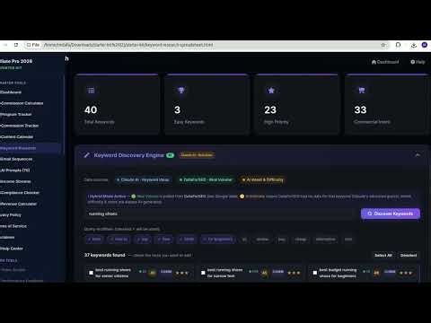 *Affiliate Marketing Playbook Starter Kit Demo — Testing the System Step by Step*