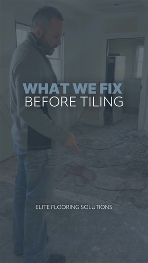 Tile doesn’t crack for no reason. Most of the time, it’s what’s underneath. Here’s what we fix before the tile ever goes in. #tile #flooringtips #kansascity | Elite Flooring Solutions