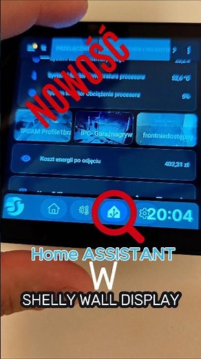 Home assistant w shelly wall display