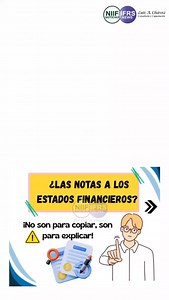 Siga nuestra cuenta para recibir más contenido claro y actualizado sobre contabilidad y NIIF, explicado con ejemplos prácticos y aplicables a la realidad empresarial. 📑 Muchas empresas cometen el mismo error: copiar notas a los estados financieros sin revisar si realmente corresponden a su situación. 🚨 Este descuido no es un simple detalle: puede generar inconsistencias, observaciones de auditoría e incluso problemas con bancos o reguladores. ✔ Las notas no son un anexo opcional, son parte int