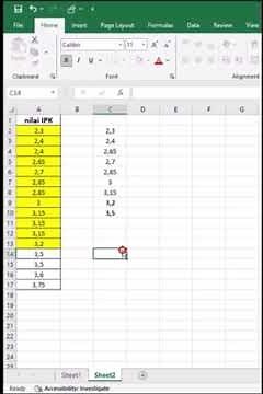mencari modus data tunggal di excel #statistika #excel