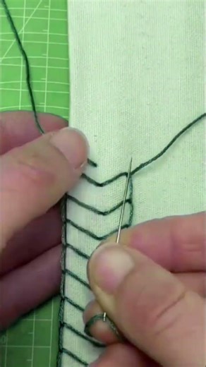 easy simple unique edge embroidery tutorial #edgeembroidery #embroidery