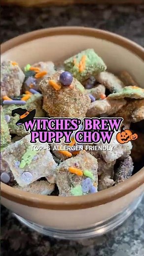 Witches’ Brew Puppy Chow 🧙‍♀️ (aka Muddy Buddies) #allergenfriendly #6free