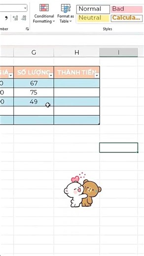Cách tự động tính toán khi nhập dữ liệu trong exce