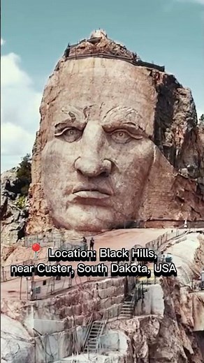 Crazy Horse Memorial: America's Largest Mountain Carving! 🏔️🇺🇸 #Shorts