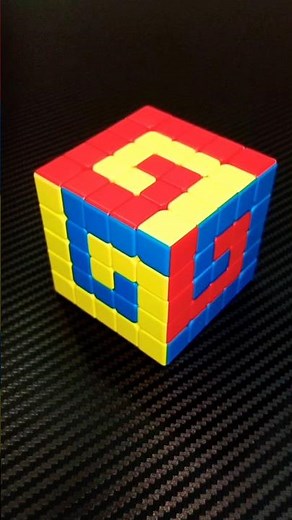 Spiral Pattern on 5x5 Rubik's Cube | #youtubeshorts #shorts #cubepatterns #rubikscubepatterns #5x5