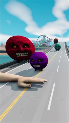 Big & Small Monster Moon Cars vs Giant Hand Slap #monsterslap #beamngdrive #crazymonsters #beamng