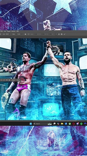 CM Punk vs Finn Balor is one of those matches I always dreamt of happening when Finn was in his prime and Punk was away from wrestling. Pretty awesome it finally happened and it did not disappoint. I always felt that their styles would clash really well. The match had an awesome dynamic with the high flying style of Finn Balor vs the technical prowess of CM Punk. Match definitely delivered, run it back HHH. ⭐️ ⭐️ ⭐️ ⭐️ #wrestletok #fyp #speedart #graphicdesign #wwe