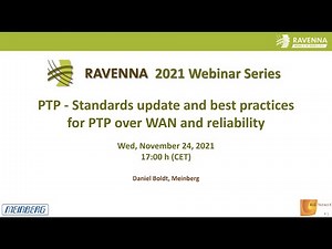 PTP - Standards update and best practices for PTP over WAN and reliability