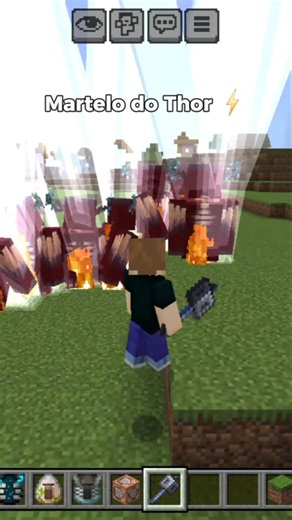Comandos divertidos do Minecraft - Martelo do Thor ⚡