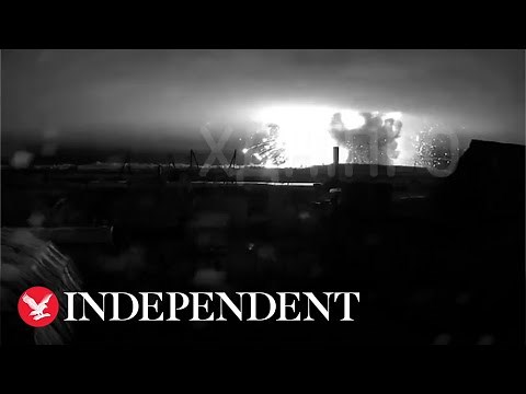 CCTV captures moment Ukraine ammunition depot explodes