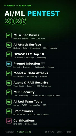 AI/ML Pentester Roadmap 2026 🤖 The Newest Cyber Career