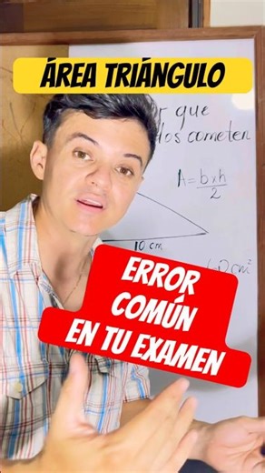 Error común en tu examen al encontrar el área del triángulo #áreas #triángulo