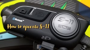 In this video you can watch how to operate SCS ETC S-11 helmet bluetooth intercom device. | Travel With Adeel