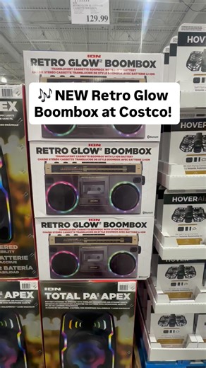 NEW Retro Glow Boombox at Costco! This is super cool with so many features 🤩 AM/FM radio, cassette recorder & playback and so much more! $129.99 #boombox #retro #retroglow #costcofindsca #costcofinds @ionaudio | costcofindsca