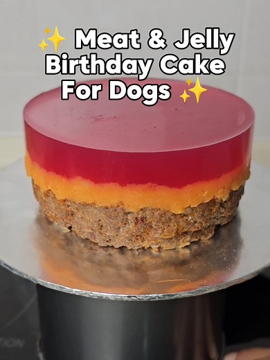 Dog Birthday Cake Recipe with Meat and Jelly