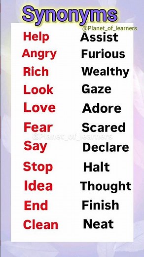 “Master Synonyms in Seconds!”👩‍🏫‪@Planet_of_Learners‬