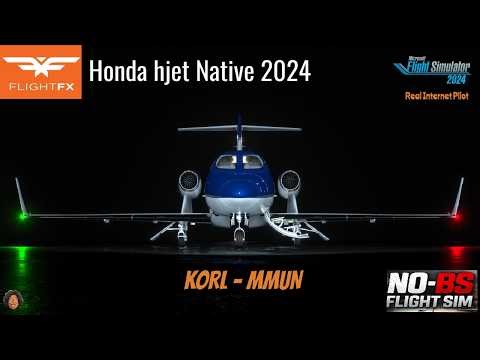 Cinematic Real-World HondaJet Flight | KORL → MMUN | MSFS 2024 Native | Flight FX HJet