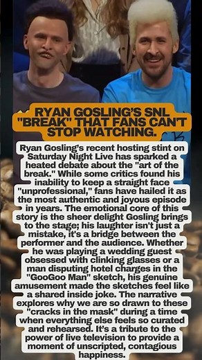 Ryan Gosling Can't Stop Laughing on SNL! 😂 #RyanGosling #snl