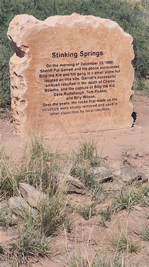 Walking around Stinking Springs (where Pat Garrett caught Billy the Kid) and Historical Marker