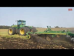 JOHN DEERE 9620 Tractor Working on Fall Tillage