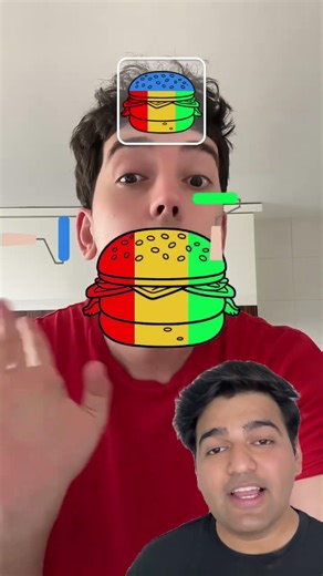 Color the burger filter game challenge 😂