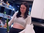 Pregnant Jessie J combats pregnancy cravings as she eats cucumber