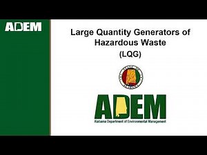 Hazardous Waste Determinations & Large Quantity Generators Classification