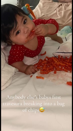 Baby's First Mischief with Cheetos