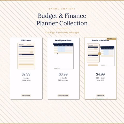 Printable Budget Planner & Excel Spreadsheet Bundle (digital Download) - Etsy Australia
