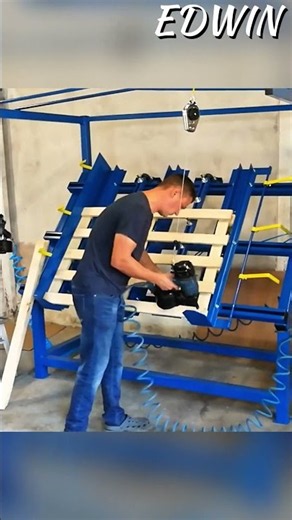 The fastest way to build pallets #pallet #woodworking #factory