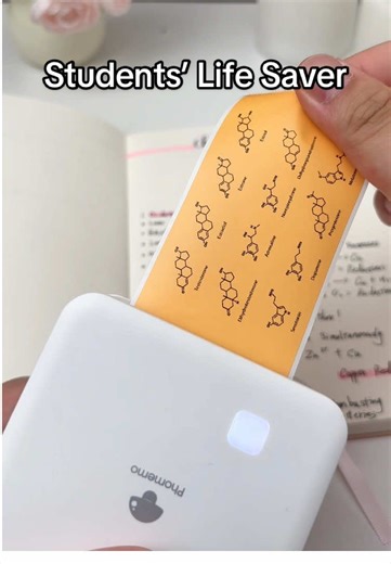 This is a life saver for students😍 🔍Phomemo M02 Pro sticker printer ✅Print study notes, photos, todo list, schedules & more! ✅Useful tool for studying ✅No ink needed, easy to carry 🔗 in my bio #phomemo #miniprinter #studyhacks #schoolsupply #backtoschool