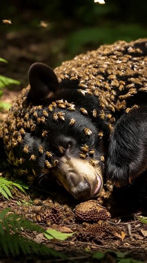 Injured Bear Gets Rescued From Bee Attack! #rescue #animals #wildlife | Paul Vu