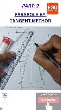 Parabola by Tangent Method PART-2 ✏️ | Engineering Graphics #Shorts #simplifiedegd