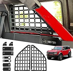 G Rear Window Molle Panel Compatible with Ford Bronco Accessories 2021-2023 4Door,Interior Cargo Storage Pane,Bronco Accessories,Bronco Molle,Compatible with Ford Bronco Window Molle Panel 2PCS