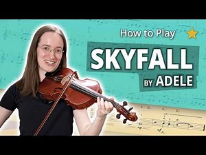 How to Play Skyfall by Adele | Beginner Play-Along Tutorial | Violin Sheet Music + Accompaniment