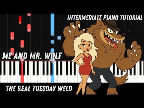 The Real Tuesday Weld - Me and Mr. Wolf (Intermediate Piano Tutorial)