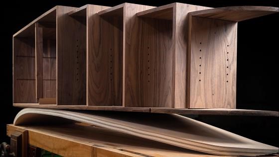 Making a curved shark-inspired cabinet base