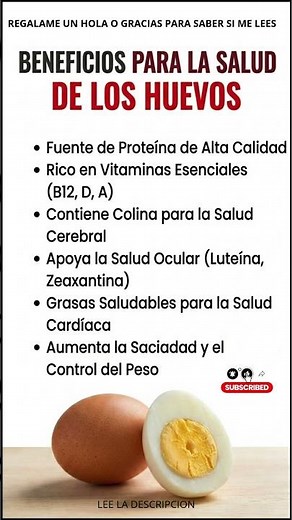 ✅️BENEFICIO DE HUEVO EN TU SALUD