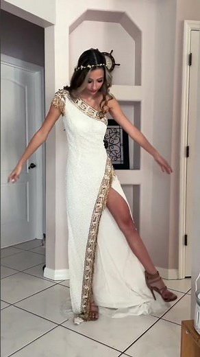 Greek Goddess Dress💫 #sherrihill #prom #avaryana #avaryanarosetv #shortscreator