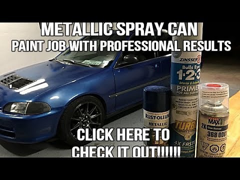 Best Metallic Blue Spray Can Paint Job On YouTube! Click to see how I did it.