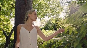 Nature Girl Walking Forest Young Woman Stock Footage Video (100% Royalty-free) 1047369622 | Shutterstock