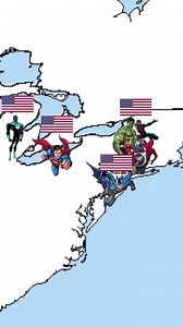 Do you know where these Superheroes are from? #dccomics #marvel #worldmap | Animation Rewind