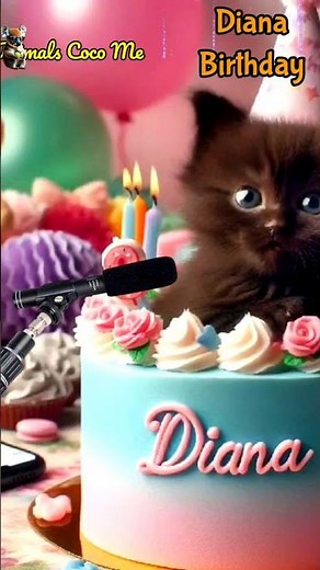 HAPPY BIRTHDAY DIANA | HAPPY BIRTHDAY SONG WITH NAMES | Adorable Cute Cat 😺 #cat #happybirthday