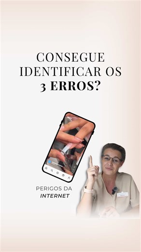 Este é um vídeo que circula na internet e, em poucos segundos, é possível identificar 3 erros na aplicação de unhas de gel. Consegue adivinhar quais são? Muitos tutoriais de unhas de gel na internet seguem tendências virais, mas nem sempre respeitam a base técnica e de segurança da técnica de unhas de gel. 💅 ✍️Escreva nos comentários quais os erros que identifica. No próximo vídeo explico o que está mal, as consequências destes erros e como fazer corretamente, com base em formação profissional.