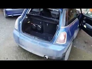 Mini One 2008 Inphase USW12 Underseat Sub Installed. 600w Compact Sub