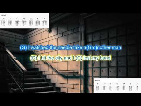 Needle and the Damage Done by Neil Young play along with scrolling guitar chords and lyrics