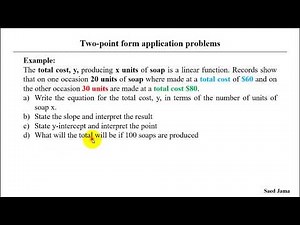 Two point form in business application, Be in statistics